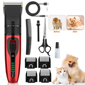 Professional Groomer Pet Grooming Kit Dog Cat Trimmer Hair Clippers Shaver Quiet - Picture 1 of 11