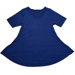 KLEINES PERFEKTES T-SHIRT T LuLaRoe ~ EINFARBIG MARINEBLAU ~ Größen 4-6; "Dekade" Top - Bild 1 von 4