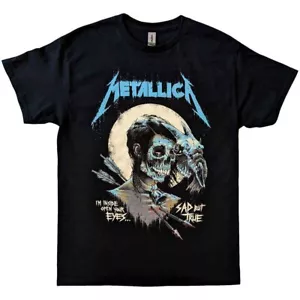 Camiseta Metallica Triste But True Póster Banda de Rock Nueva Negra Oficial - Imagen 1 de 4
