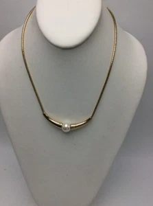 $40 Anne Klein gold tone pearl necklace AK101A - Picture 1 of 4