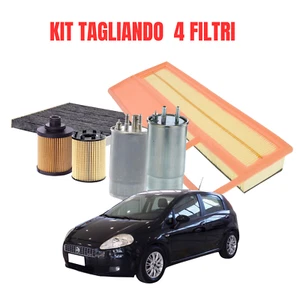 Kit tagliando 4 FILTRI FIAT GRANDE PUNTO 1.3 MULTIJET 55 KW - Foto 1 di 7
