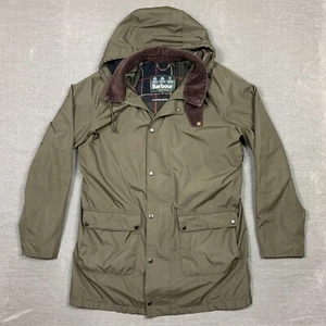 Barbour Classic Tartan Coat Jacket Mens Size Large Green Waterproof Breathable - Picture 1 of 11