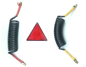 2x Manguera espiral lazo de aire comprimido M22 espiral camión 4,5 m y triángulo - Imagen 1 de 12