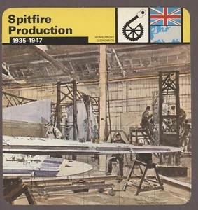 Spitfire Production Edito Service Card Second World War II Economics - Bild 1 von 1