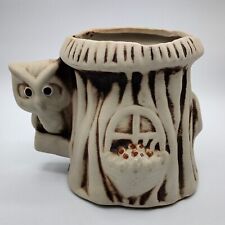 Vintage Handmade Owl Tree House Planter Vase MCM Vibes
