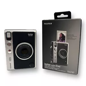 Fujifilm Instax Mini Evo Black Hybrid Instant Camera New Open Box - Picture 1 of 23
