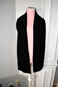 Lauren Ralph Lauren Velvet Burnout Oblong Scarf in Black #LH0233 NWT - Picture 1 of 3