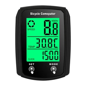 Waterproof Wired LCD Digital Cycle Bike Computer Bicycle Speedometer Odometer UK - Picture 1 of 6