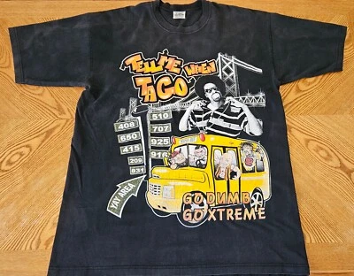 Camiseta Mac Dre Amarilla Autobús Go Dumb Go Extreme Área de la Bahía Rap Pesada EE. UU. 2XL Alta Foto 1 de 4