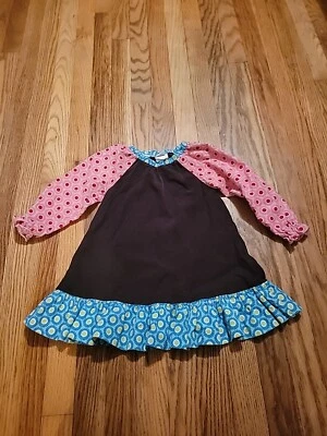 Peaches N Cream Toddler Girl Size 3 Fall BOHO Long Sleeve Dress - Image 1 of 4