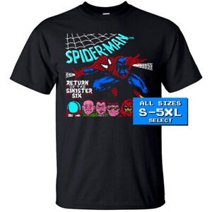 Spiderman Return of the Sinister Six T Shirt BLACK all sizes S-5XL 100% cotton