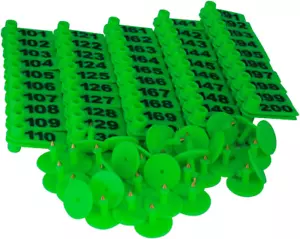 101-200 Number Plastic Tags Livestock Animal Ear Tag for Marking Pigs Cattle ... - Picture 1 of 11
