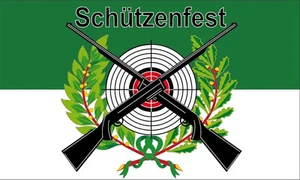 Flagge Fahne Schützenfest mit Scheibe 90x150 cm Hissfahne mit Ösen Fahnen - Bild 1 von 1