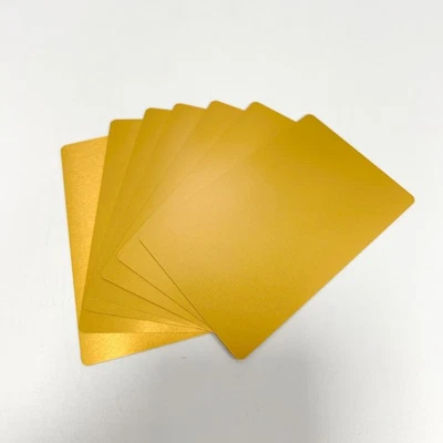 50 hojas metálicas láser en blanco para tarjetas de visita de aluminio dorado grabado anodizado Foto 1 de 4