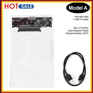 25-Zoll-SSD-HDD-Festplattengehäuse USB 3.0 auf SATA-Außengehäuse (mit 1 Kabel) - Afbeelding 1 van 12