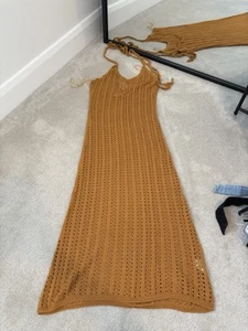 Primark Knitted Bikini Cover Up Midi/maxi Dress Size Medium 12-14 - Picture 1 of 2