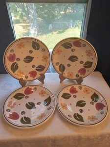 PIER1 Made In Italy Alessia Set/4 Dinner Plates Handpainted Earthenware 10.2"Dia - Picture 1 of 15