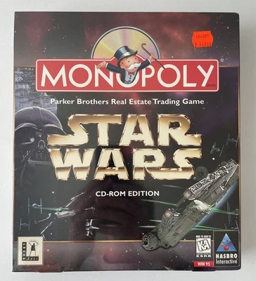 Star Wars Monopoly CD-ROM Edition Big Box PC Game Hasbro 1997 New Sealed - Image 1 of 4