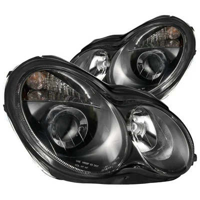 Anzo 121079 Headlight For Mercedes Benz C230 2004-2007 Left Right Black Housing - Image 1 of 2