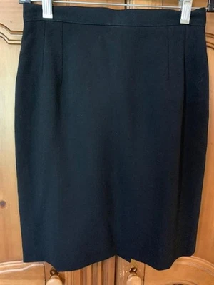 Giorgio Armani Le Collezioni Black Wool Size 4 Straight Skirt - Image 1 of 2