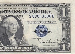 1935-C UNITED STATES SILVER CERTIFICATE $1 "S" (( GEM UNC )) - Picture 1 of 6