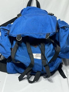 Robuster Traveler Vintage blau Rucksack Schenectady NY wasserdichte Abdeckung USA - Bild 1 von 17