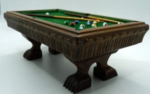 VTG IGMA Artisan Rae Backus Billiards Pool Table Signed 1:12 Dollhouse Miniature - Picture 1 of 5