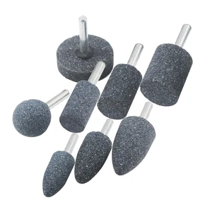 8 Pezzi Pietre per Trapano Assortite Gambo 1/4 Pollice Varie Forme Ossido di Alluminio - Foto 1 di 7