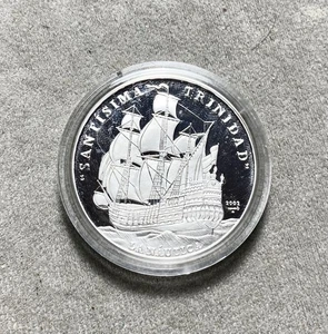 2002 10 Pesos Silber PP mit Schiff "Santisima Trinidad" - Bild 1 von 2