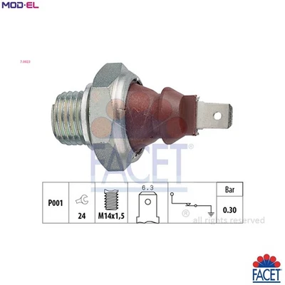 INTERRUPTOR DE PRESIÓN DE ACEITE 7.0023 PARA PORSCHE OPEL CORSA/TR/Hatchback/Furgoneta MONZA 2.5L Foto 1 de 4