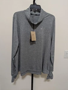 Nike Dri-FIT Element Women's Plus Size 1X Smoke Grey Half Zip Running Shirt $75 - Picture 1 of 15