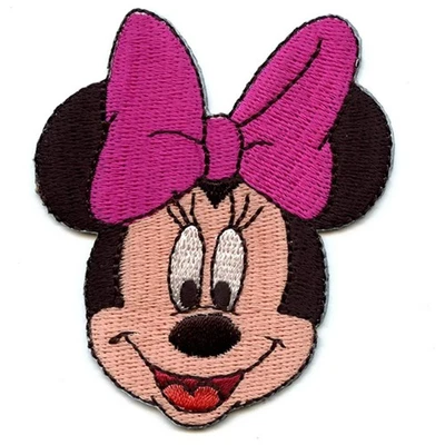 Disney Minnie Mouse Pink Bow Iron on Embroidered Patch - Image 1 of 2