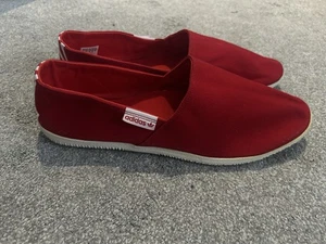 Adidas adidrill Canvas Boat/Deck Shoes Red Size UK 11 - Picture 1 of 5