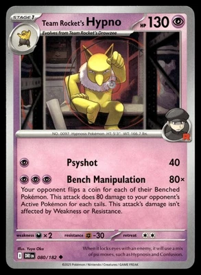 Team Rocket's Hypno 080/182 SV10: Destined Rivals - Image 1 of 2