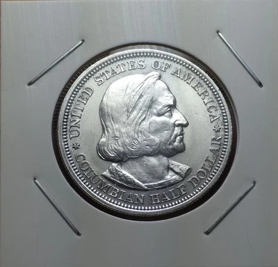 1893 World's Columbian Exposition Chicago Silver Half Dollar Coin UNC - Image 1 of 4