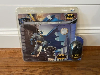 Kit óptico de mouse y alfombrilla de ratón DC Comics Batman 2015 nuevo en caja nuevo sellado Sakar Foto 1 de 2