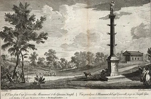 In The Gardens Of Earl Temple Stowe Buckinghamshire Engraving George Bickham 12 - Picture 1 of 4