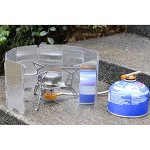 9 Platos Cocina Exterior Estufa Parabrisas Plegable Picnic - Imagen 1 de 12