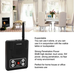 `Desktop Domofon 80Db 5W Ściana Regulowana częstotliwość Dom Kom - Zdjęcie 1 z 23