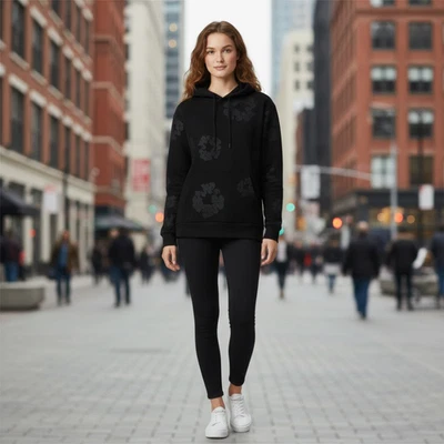 Denim Tears Cotton Wreath Black Monochrome Hoodie Gift - Image 1 of 4