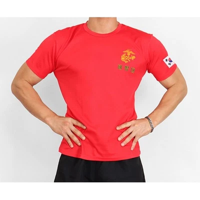 ROKMC Korean Marine Corps Cool Dry T-Shirt (Red, Short Sleeve) | S–4XL - Image 1 of 4