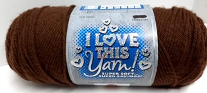 I Love This Yarn! Super Soft 160/BROWN #4 Medium 7 oz 355 Yd Acrylic - Picture 1 of 5