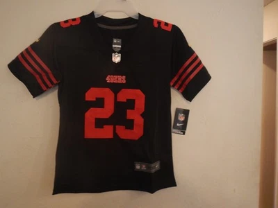 Camiseta de fútbol americano CHRISTIAN J McCAFFREY SF 49ERS NEGRA PEQUEÑA DAMAS MED. Foto 1 de 3