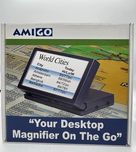 Amigo Enhanced Vision Magnifier-Hand Held Reading Aid Portable - Picture 1 of 11