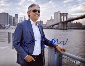 ANDREA BOCELLI SIGNED AUTOGRAPHED 11x14 PHOTO CELEBRATED OPERA TENOR BECKETT BAS - Picture 1 of 3