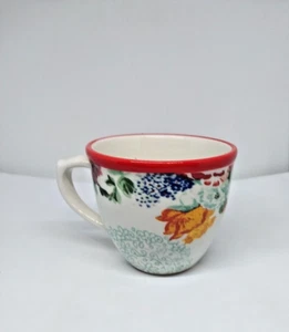 Pioneer Woman Country Garden Floral Stoneware Red Rim Coffee Mug 17 0z. - Picture 1 of 9