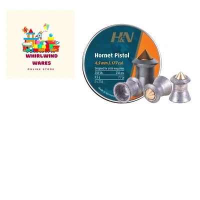H&N Hornet Pistol Pellets, .177 Cal, 7.7 Grains, Pointed, 250ct - Image 1 of 2