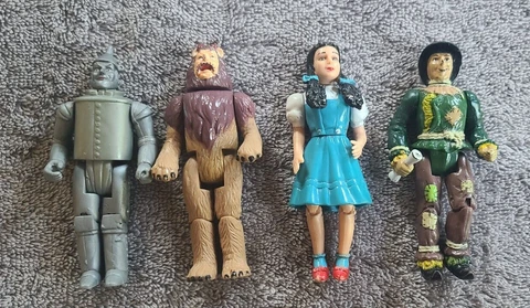 Vintage 1988 MGM TURNER LOT of 4 WIZARD OF OZ 4” Poseable FIGURES Cover