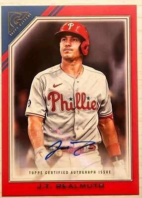 2022 Topps Gallery - J.T. Realmuto Red Color Match Autograph  1/1  Phillies - Image 1 of 2