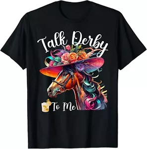 Talk Derby To Me Funny Racing Horse T-Shirt Hoodie - Picture 1 of 16